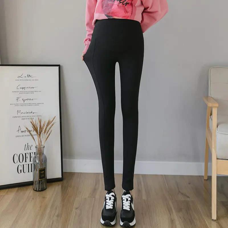 2023 Pregnant Women's Grey Leggings with Harley Icon - Image 6