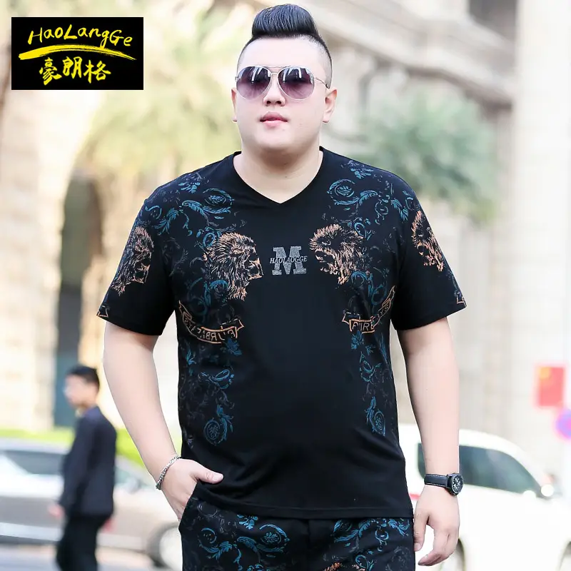 Fatty Men Printed Black T-Shirt Extra Large - Image 4