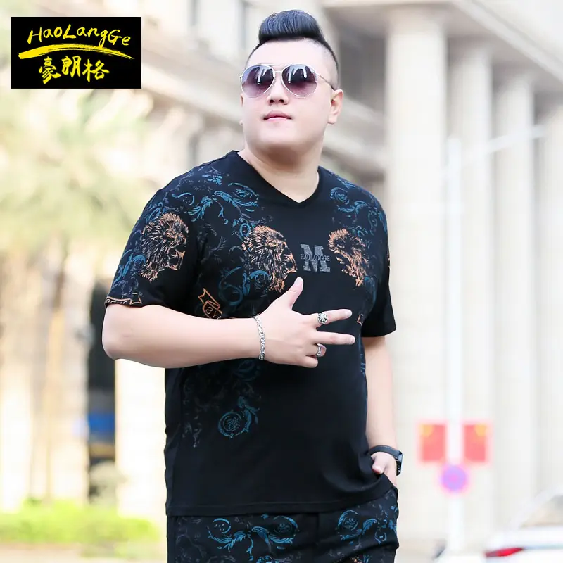 Fatty Men Printed Black T-Shirt Extra Large - Image 5