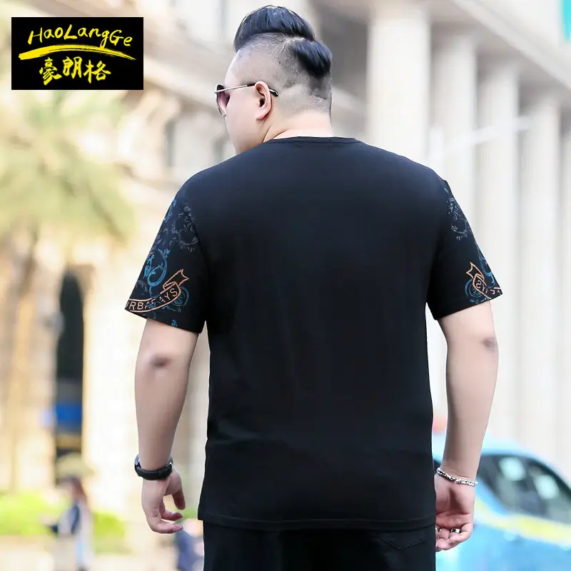 Fatty Men Printed Black T-Shirt Extra Large - Image 6