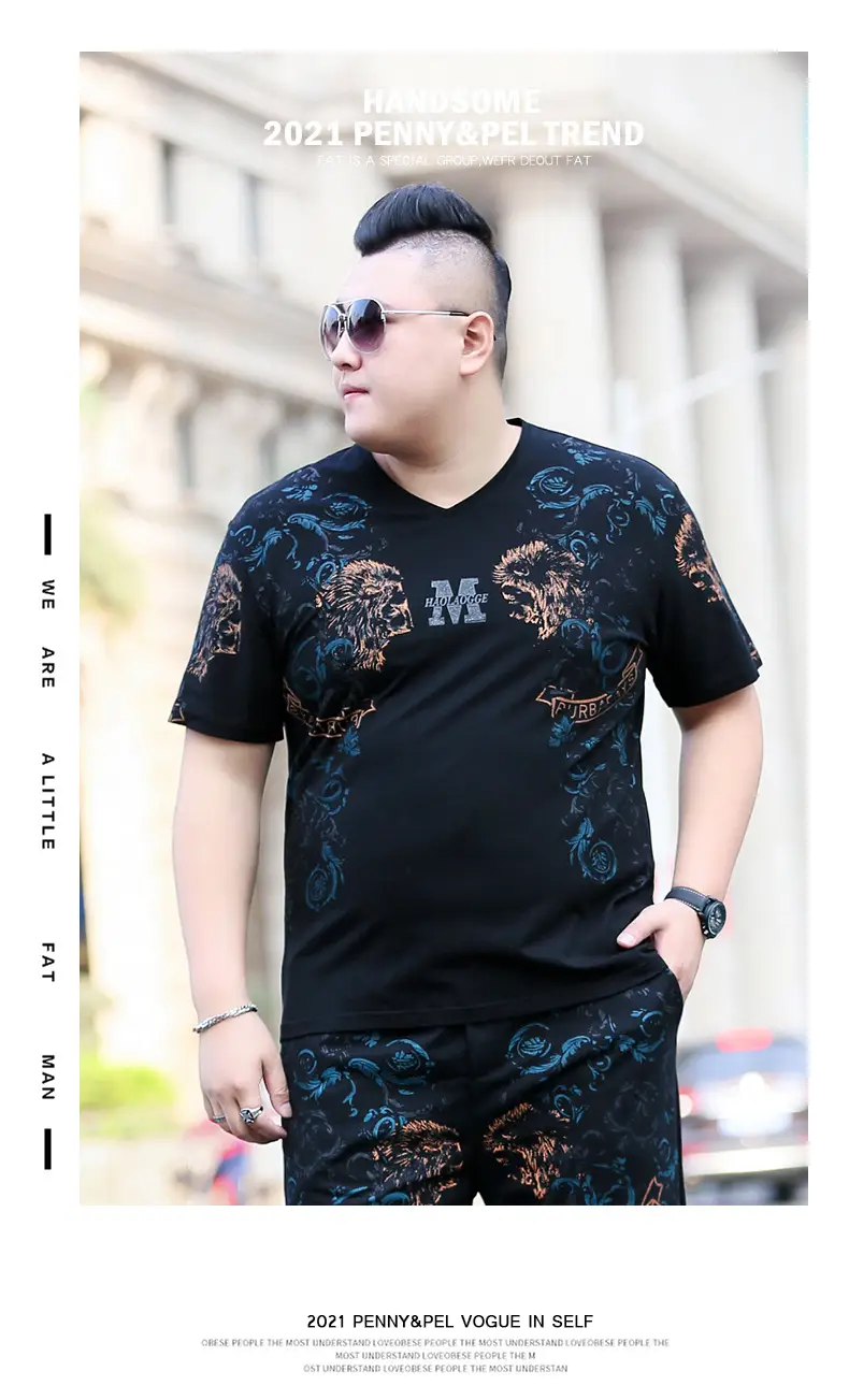 Fatty Men Printed Black T-Shirt Extra Large — feature 10