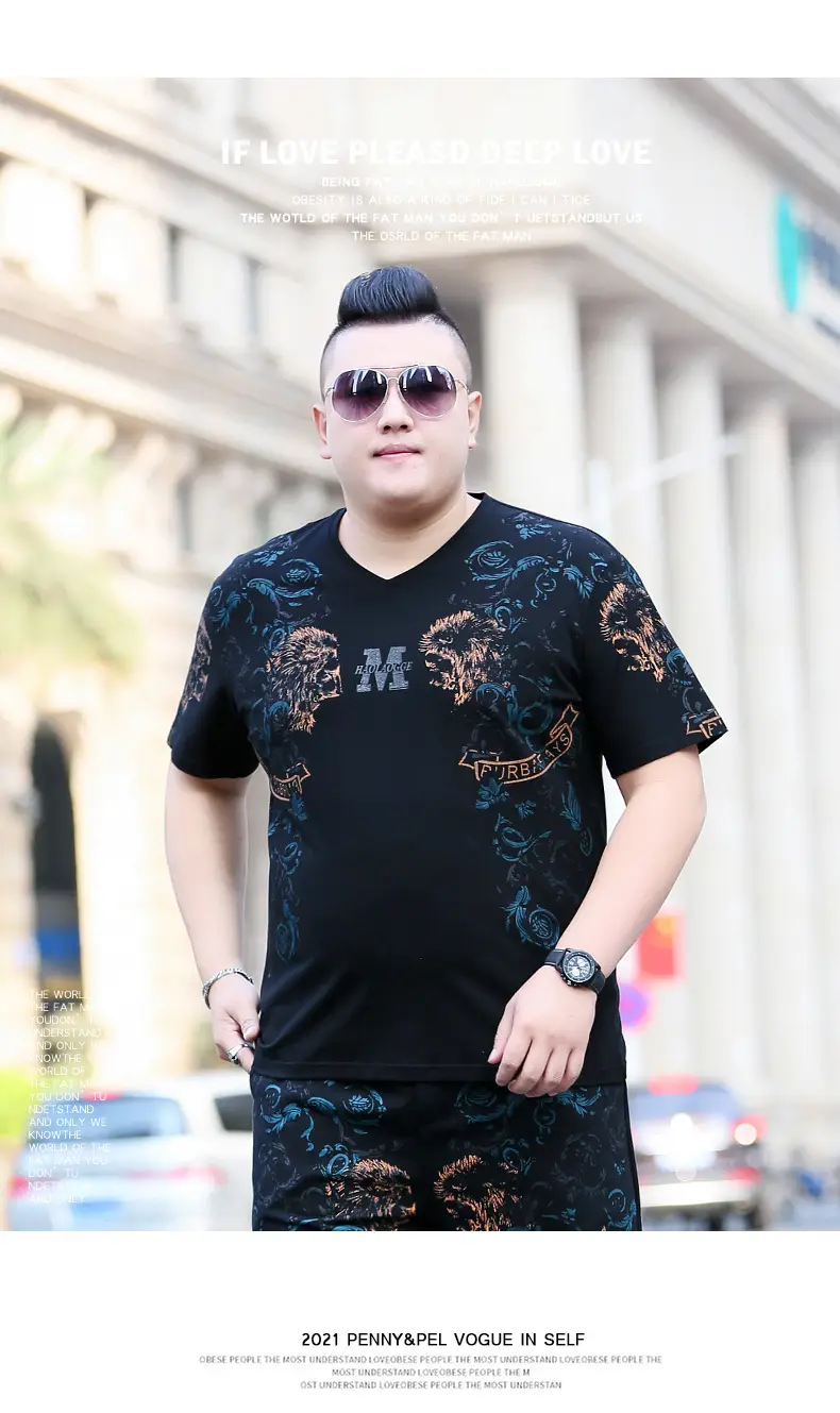 Fatty Men Printed Black T-Shirt Extra Large — feature 11