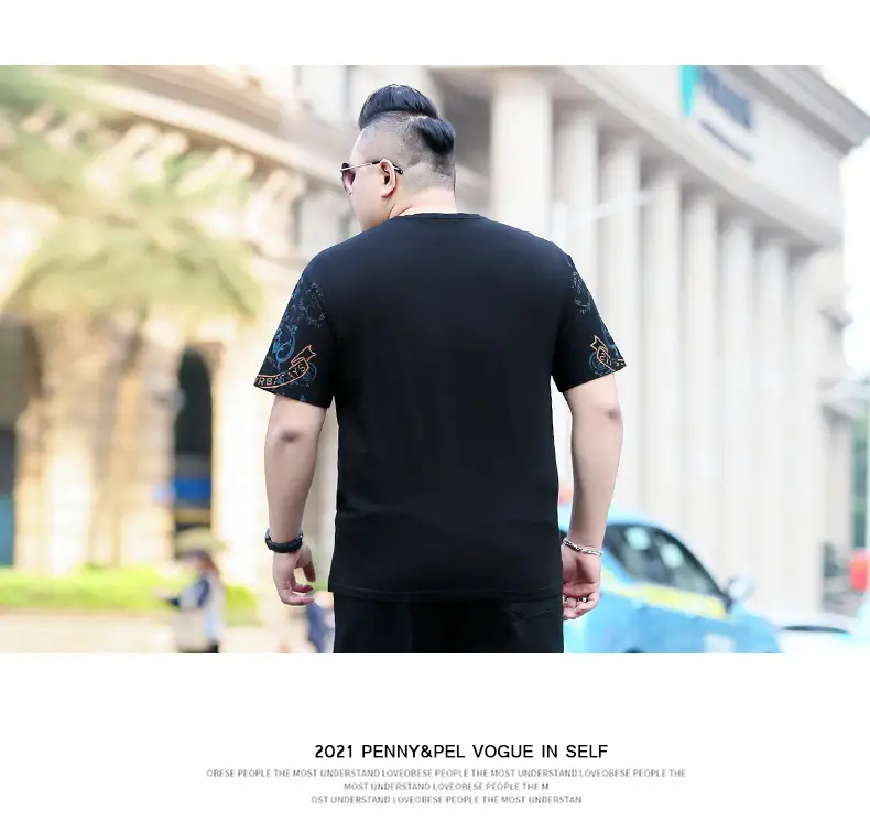 Fatty Men Printed Black T-Shirt Extra Large — feature 12