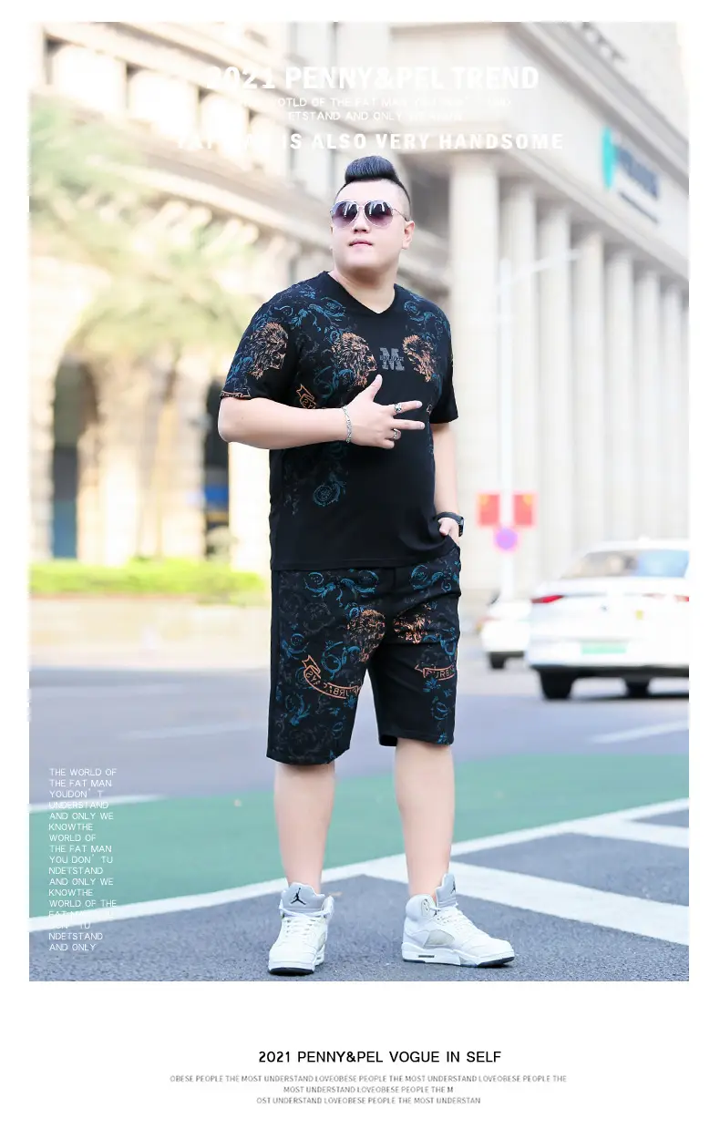 Fatty Men Printed Black T-Shirt Extra Large — feature 8
