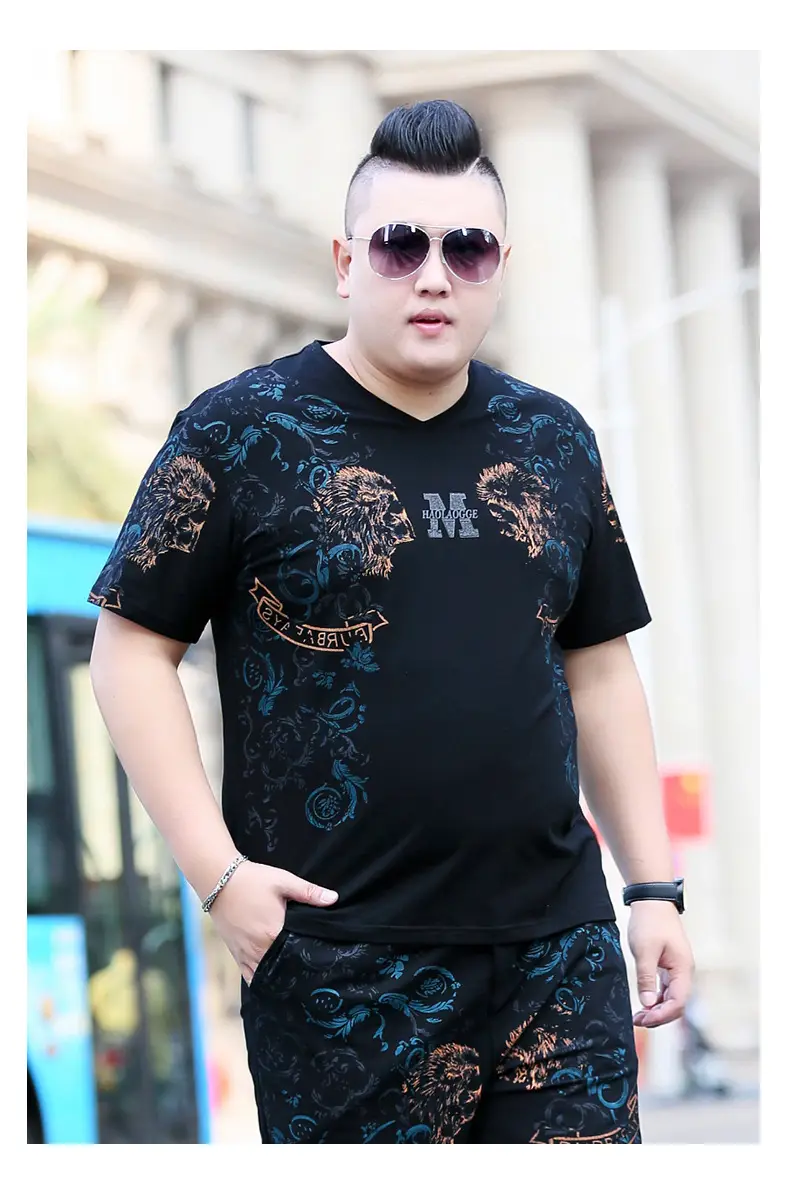 Fatty Men Printed Black T-Shirt Extra Large — feature 9