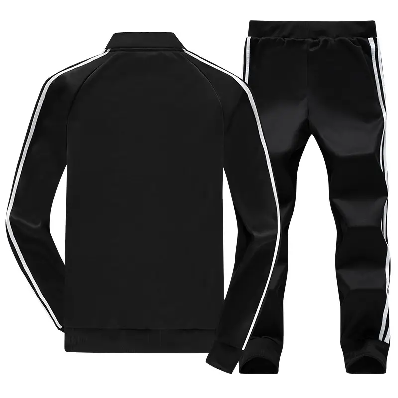 Men Silver 3 Stripe Track Suit Winter 2026 - Image 4