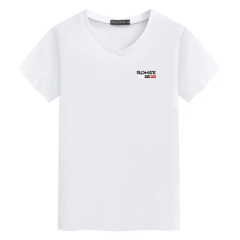 Korean Slim Fit Chicken Heart V-Neck T-Shirt Black - Image 6