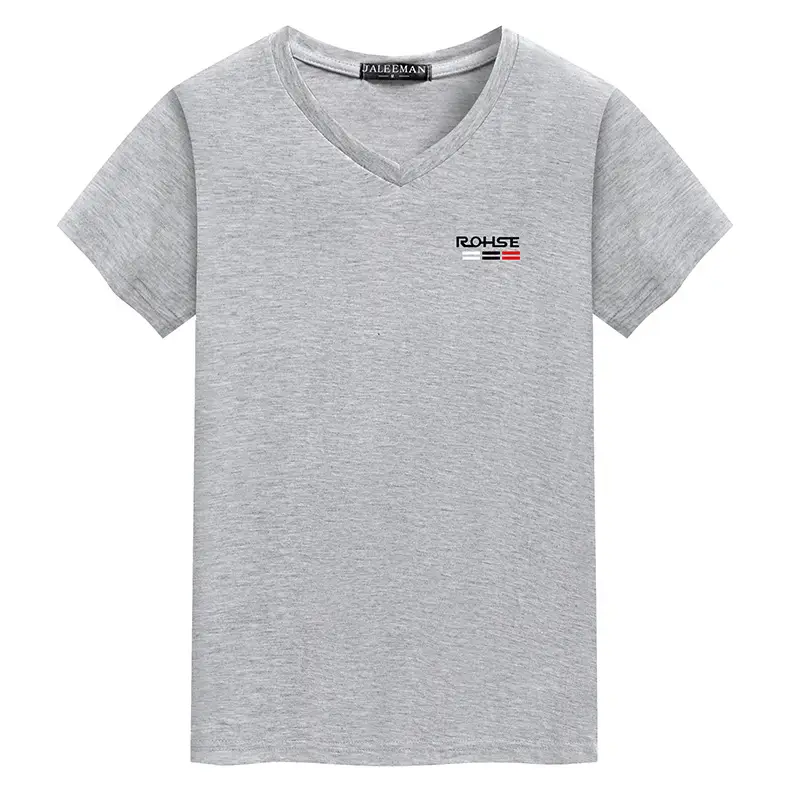 Korean Slim Fit Chicken Heart V-Neck T-Shirt Black - Image 2