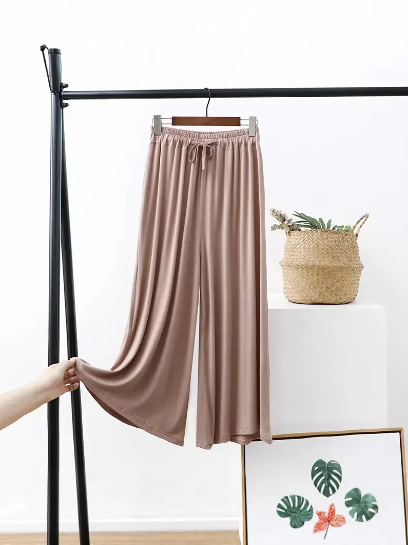 Women's Draped Modal Wide Leg Pants Large - Image 13