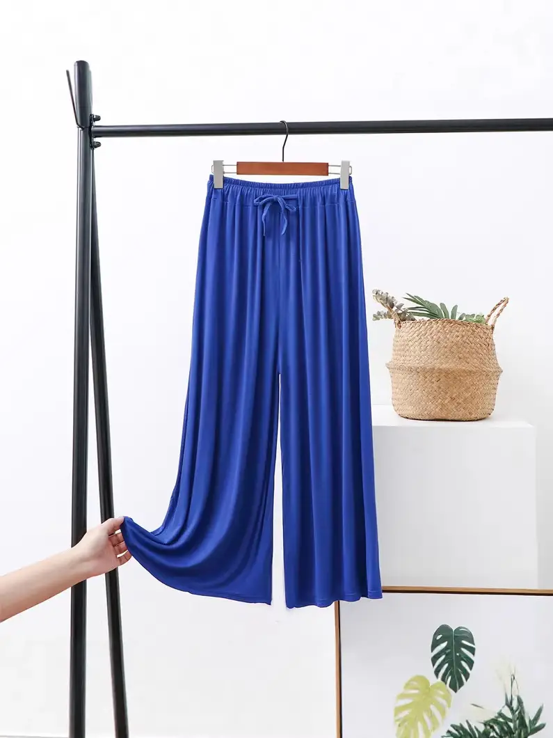 Women's Draped Modal Wide Leg Pants Large - Image 14