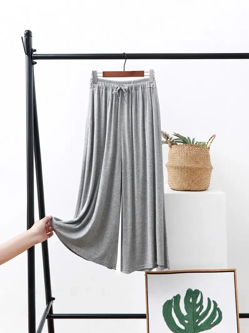 Women's Draped Modal Wide Leg Pants Large - Image 15
