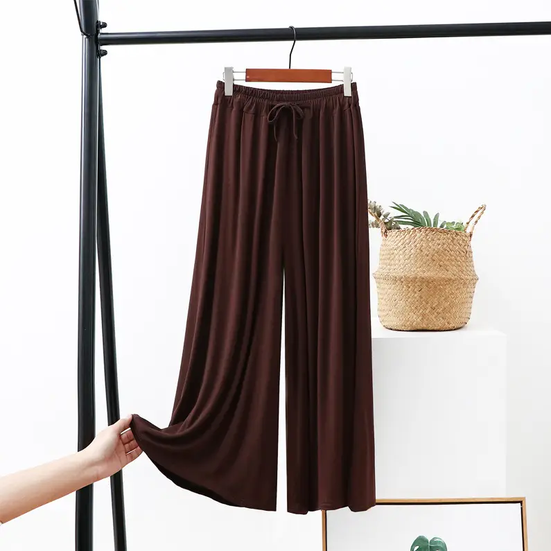 Women's Draped Modal Wide Leg Pants Large — feature 10
