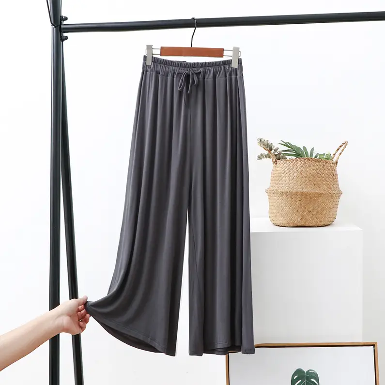 Women's Draped Modal Wide Leg Pants Large — feature 18