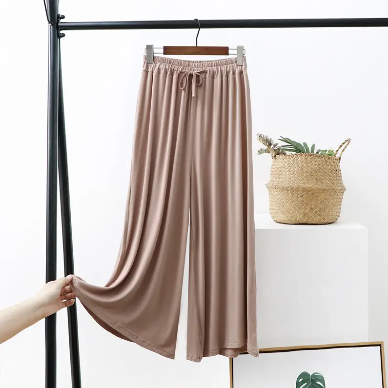 Women's Draped Modal Wide Leg Pants Large — feature 19