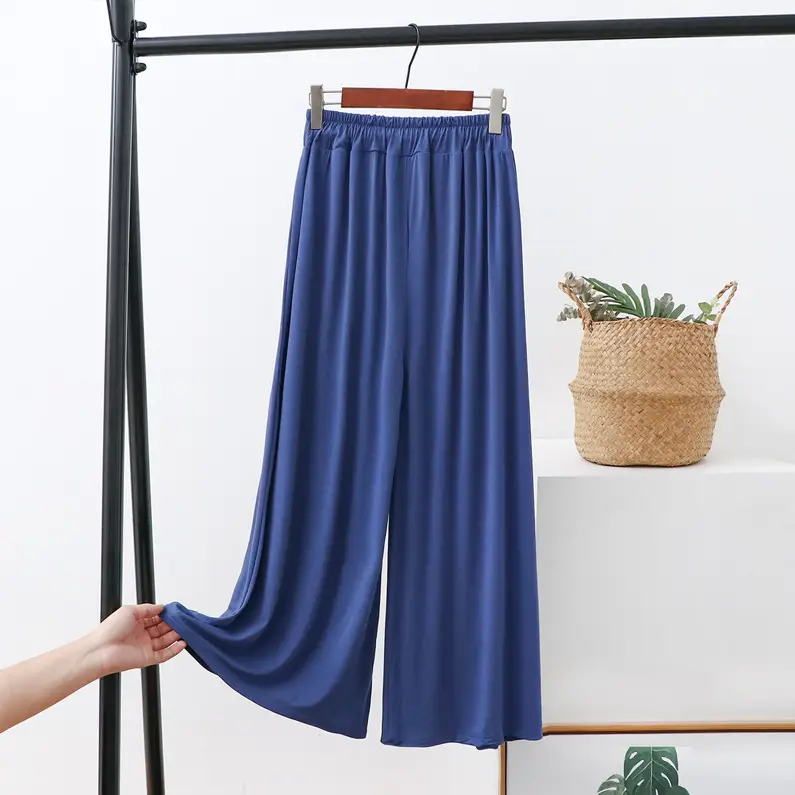 Women's Draped Modal Wide Leg Pants Large — feature 21