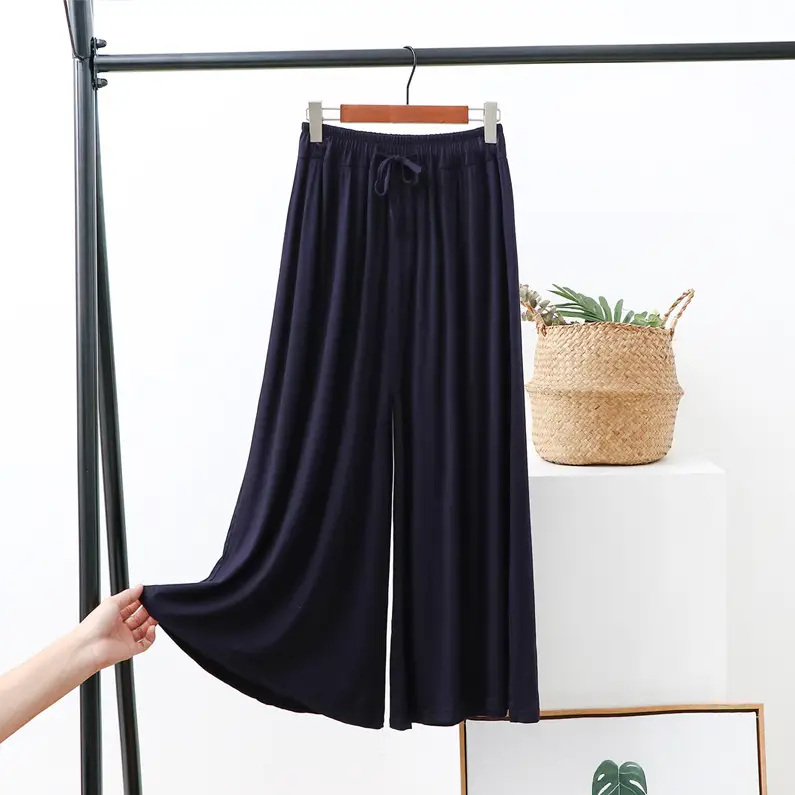 Women's Draped Modal Wide Leg Pants Large - Image 10
