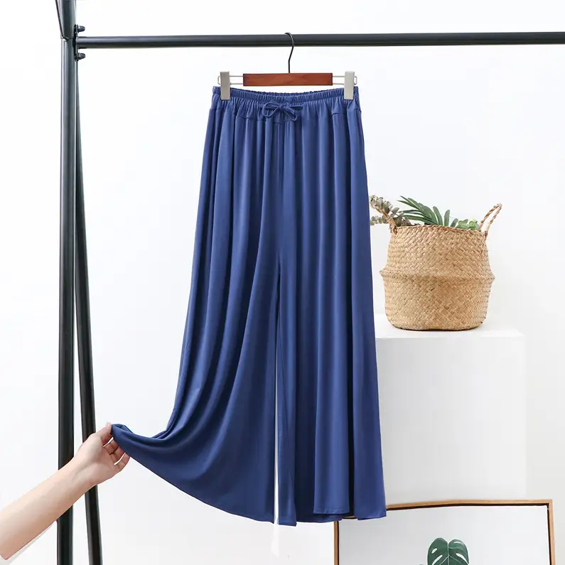 Women's Draped Modal Wide Leg Pants Large - Image 5