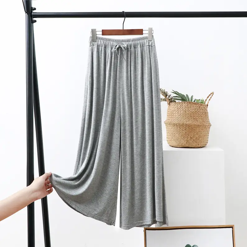 Women's Draped Modal Wide Leg Pants Large - Image 7