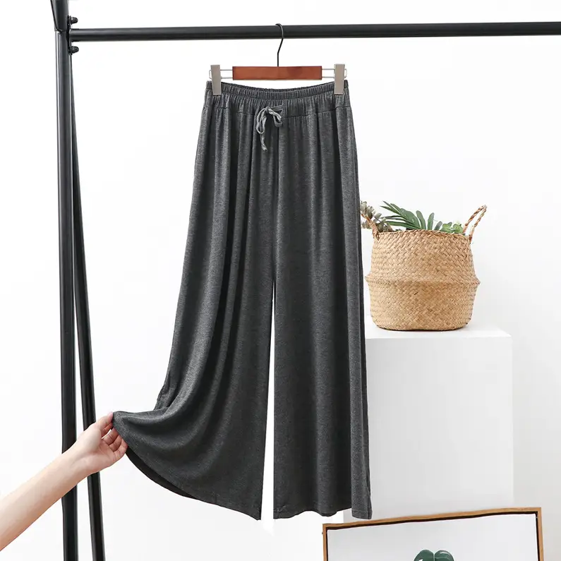 Women's Draped Modal Wide Leg Pants Large - Image 8