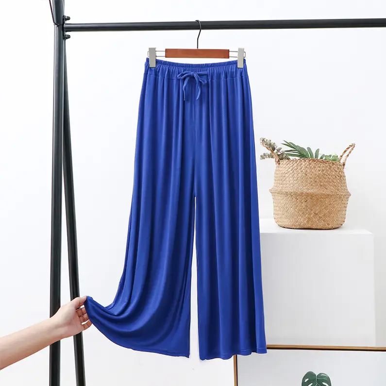 Women's Draped Modal Wide Leg Pants Large - Image 9