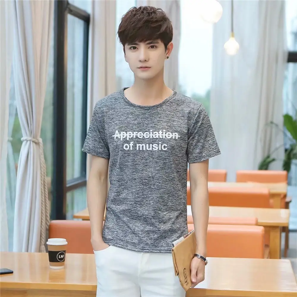Men Printed White T-Shirt with Hand Design Summer Wear - Image 10