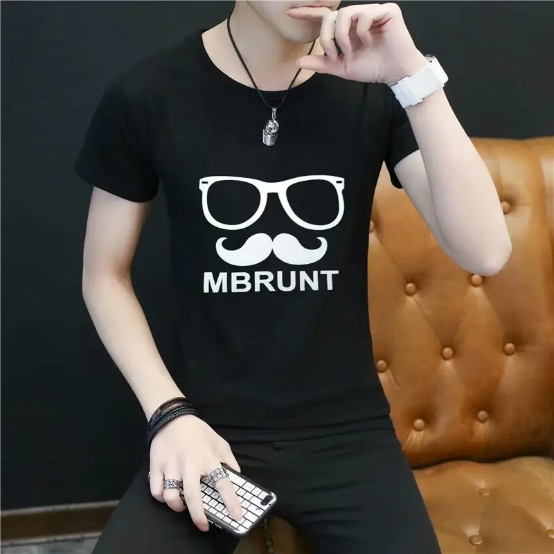 Men Printed White T-Shirt with Hand Design Summer Wear - Image 15