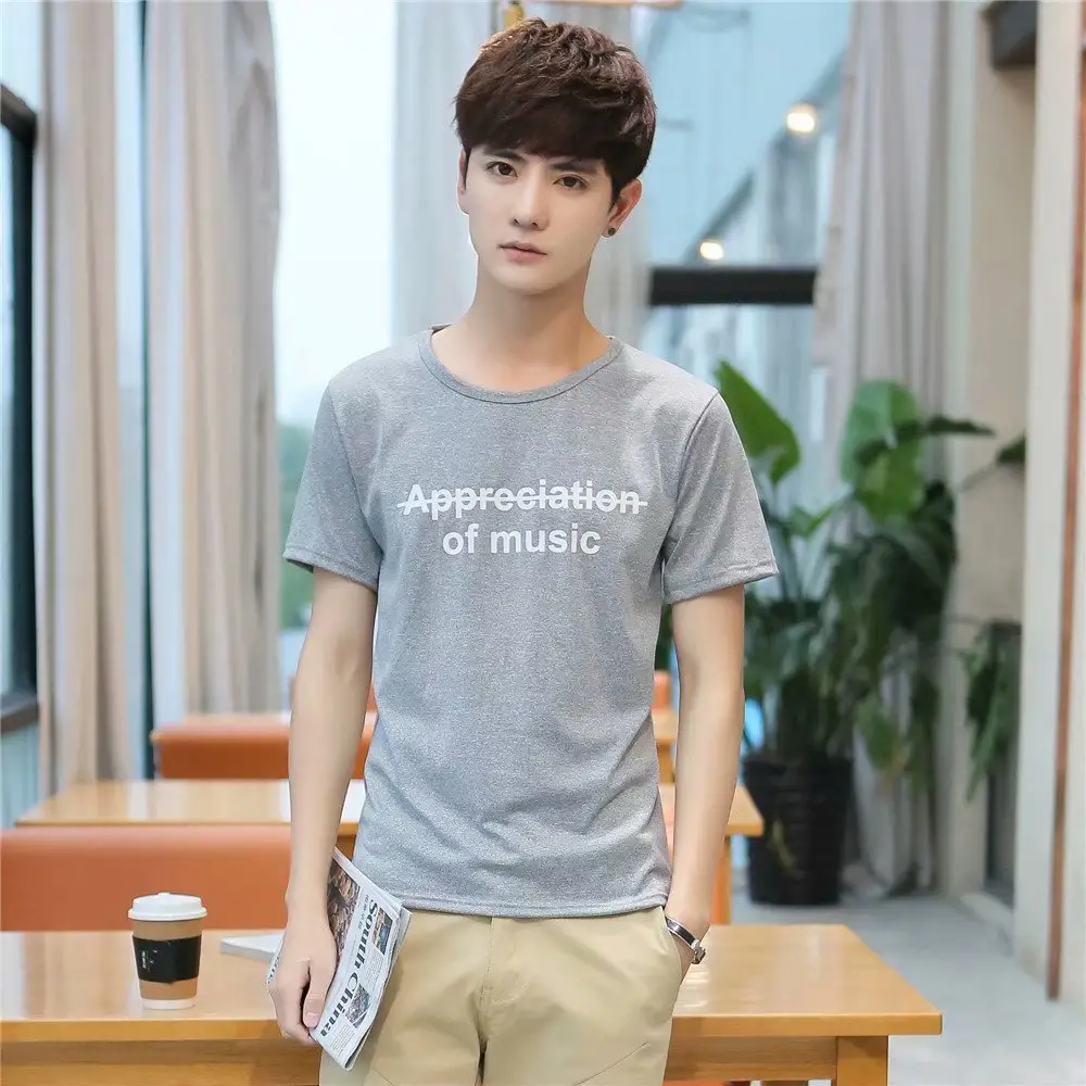 Men Printed White T-Shirt with Hand Design Summer Wear - Image 8