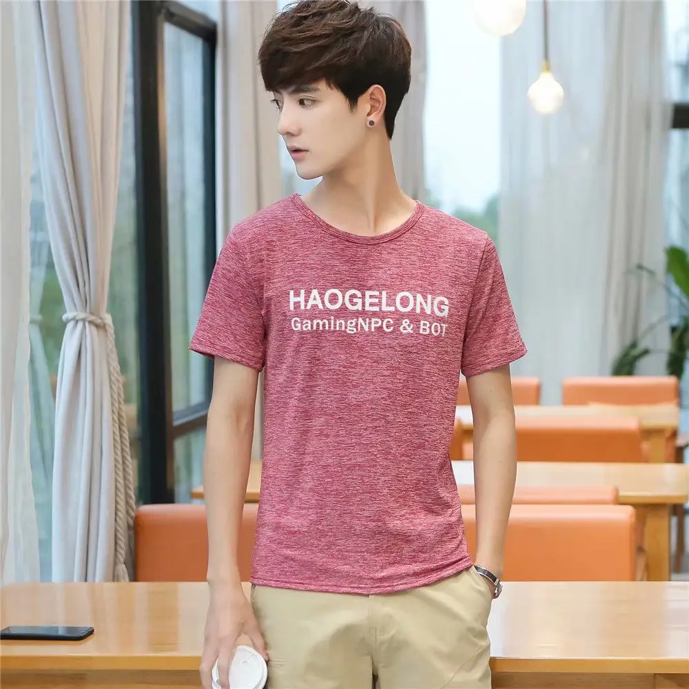 Men Printed White T-Shirt with Hand Design Summer Wear - Image 9
