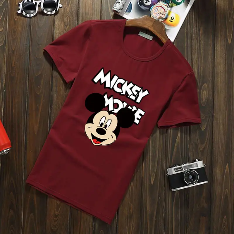Men Cotton Mickey T-Shirt White 2024 Summer - Image 10