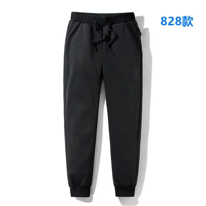 Men's Fleece Lined Sweatpants Winter Thickened Ankle Length - Image 19