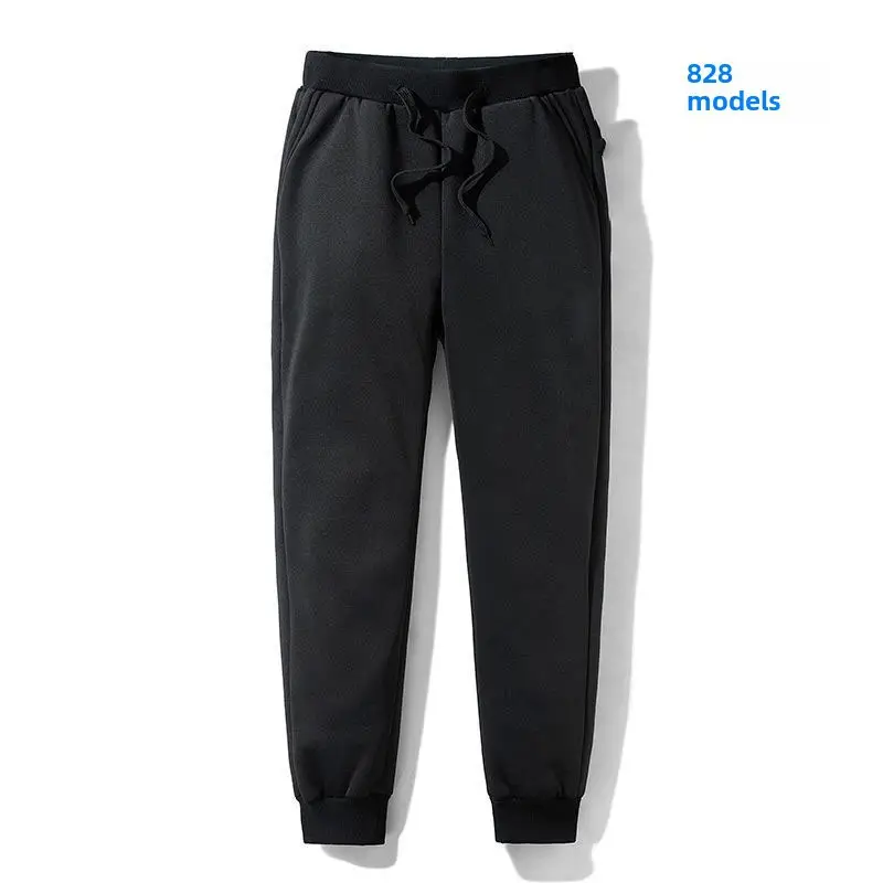 Men's Fleece Lined Sweatpants Winter Thickened Ankle Length - Image 12