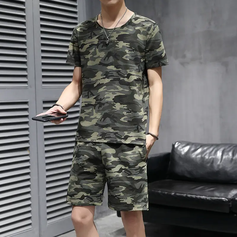 Men Camo Cotton T-Shirt Round Neck China