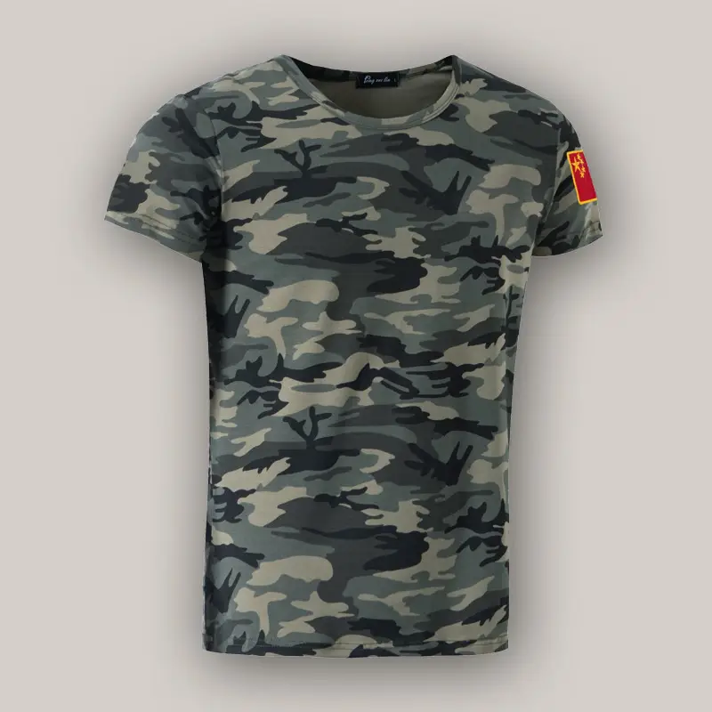 Men Camo Cotton T-Shirt Round Neck China