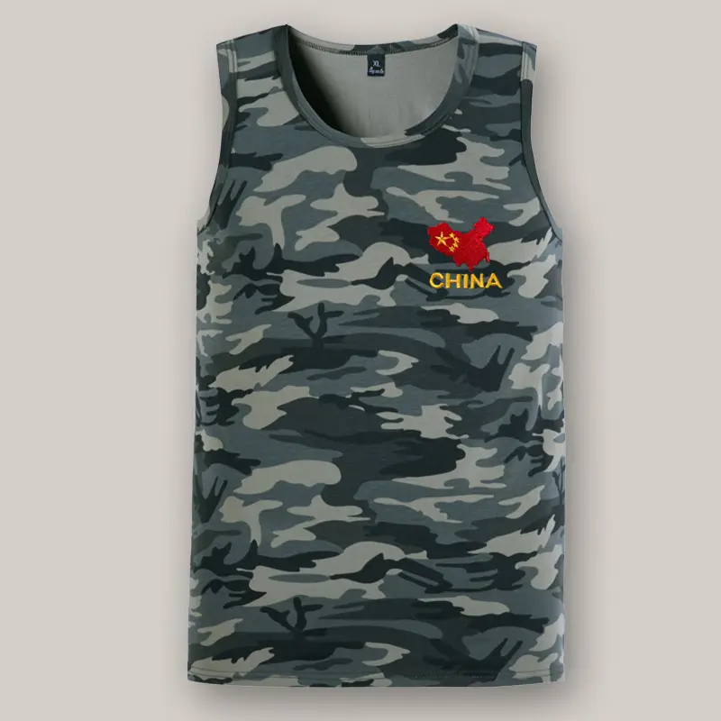 Men Camo Cotton T-Shirt Round Neck China