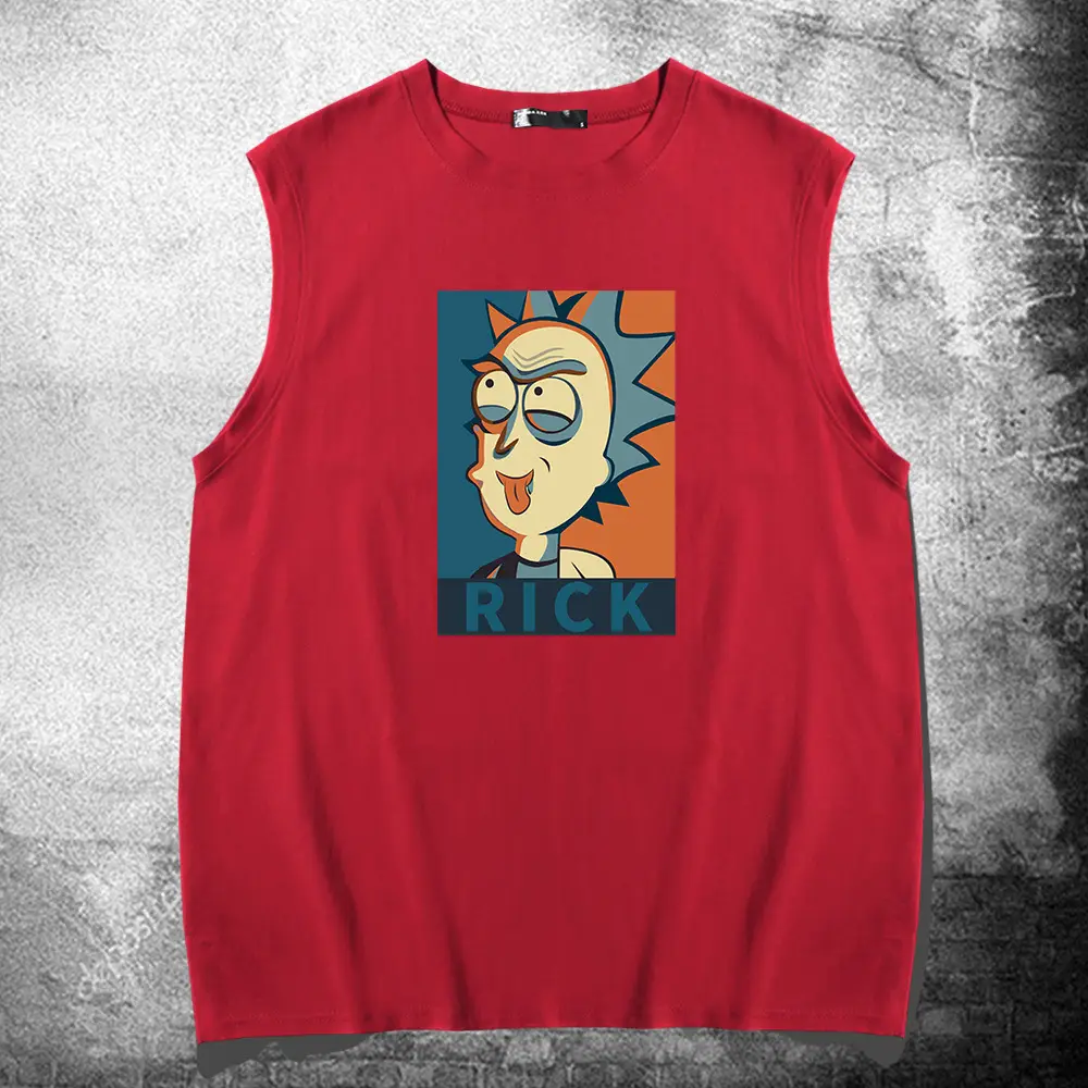 Japanese Anime Rick Sleeveless Vest Pink Large - Image 10