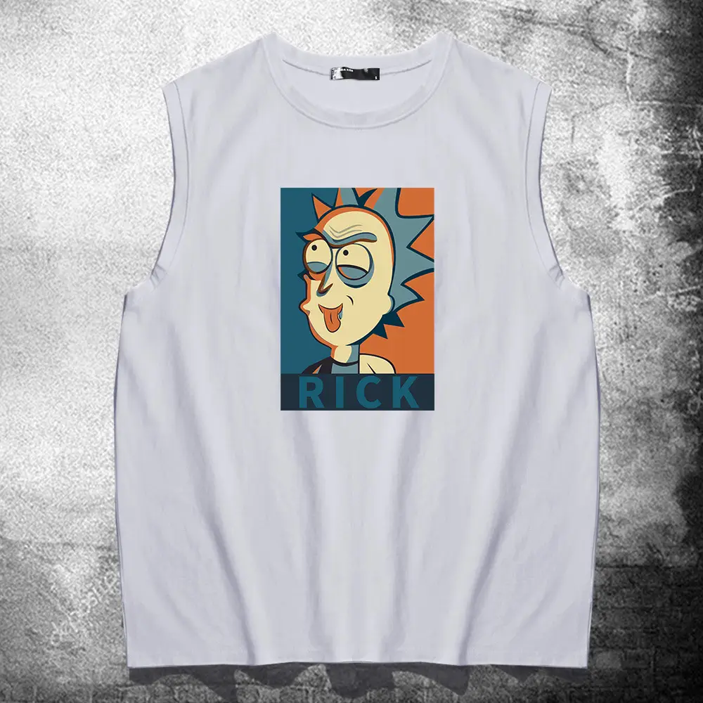 Japanese Anime Rick Sleeveless Vest Pink Large - Image 2