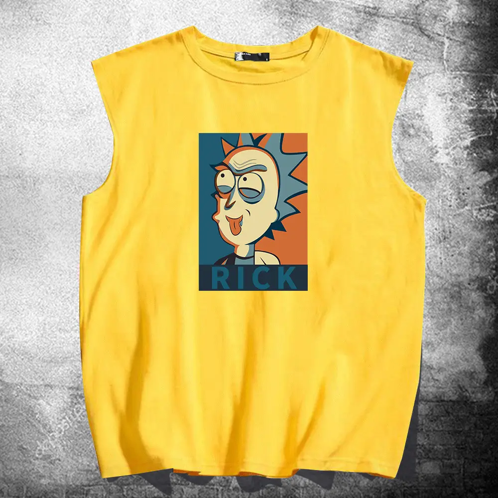 Japanese Anime Rick Sleeveless Vest Pink Large - Image 3