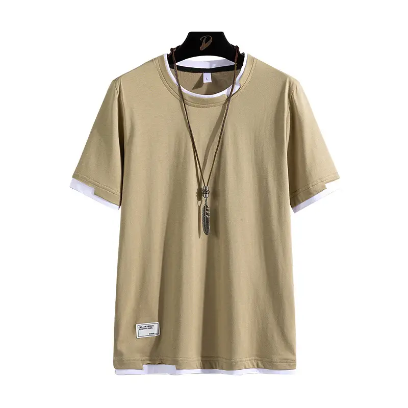 Men's Pure Cotton Loose Fit T-Shirt Black White Summer Style