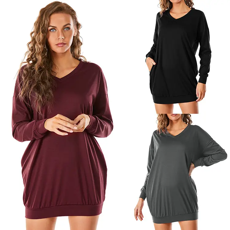 2026 Plus Size V-Neck Sweatshirt for Women