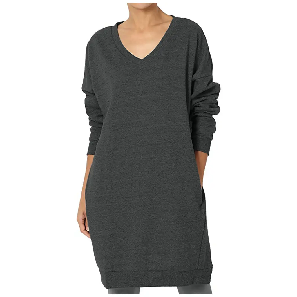 2026 Plus Size V-Neck Sweatshirt for Women
