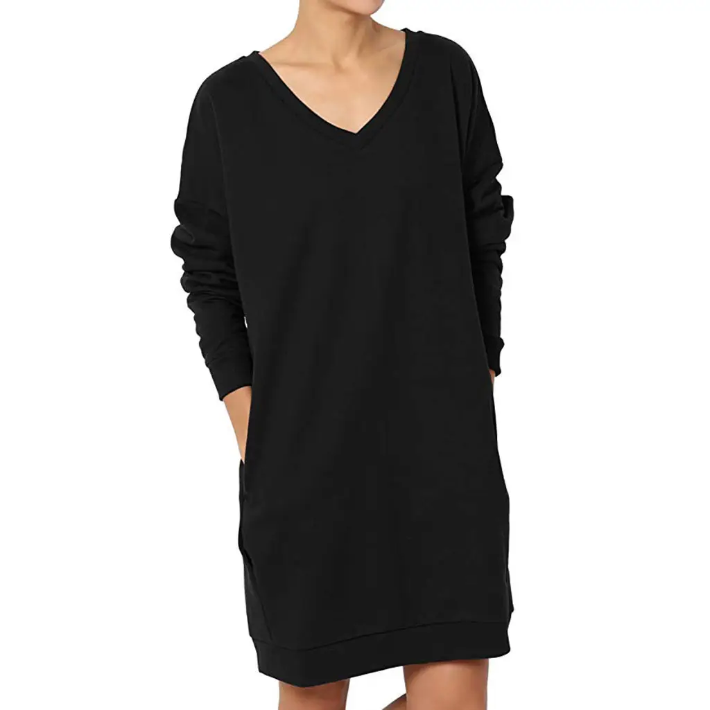 2026 Plus Size V-Neck Sweatshirt for Women