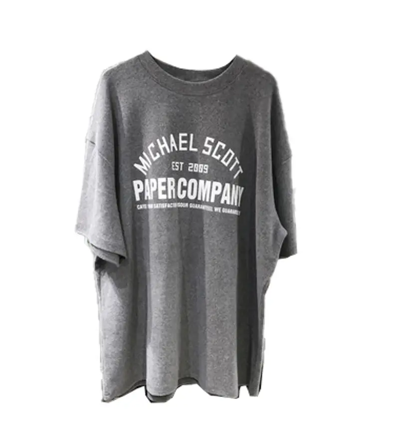 Women Grey Michael B. Scott T-Shirt 2025 New Summer Korean Style - Image 7