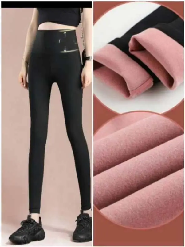 Black Stretch Yoga Pants for Women with Soft Padding - Image 2