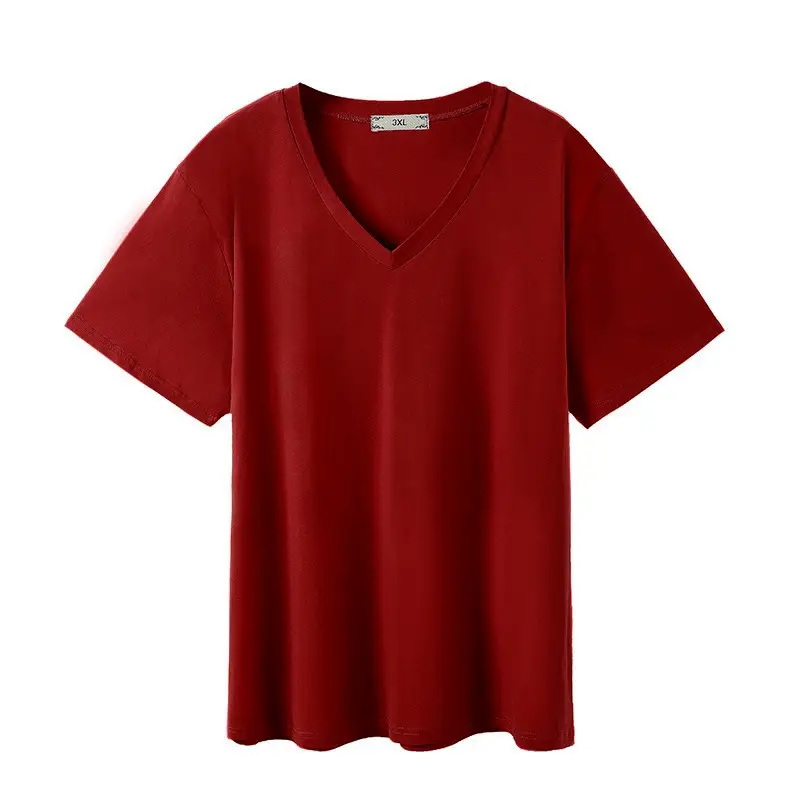 2025 Summer V Neck Green T-Shirt Large - Image 3