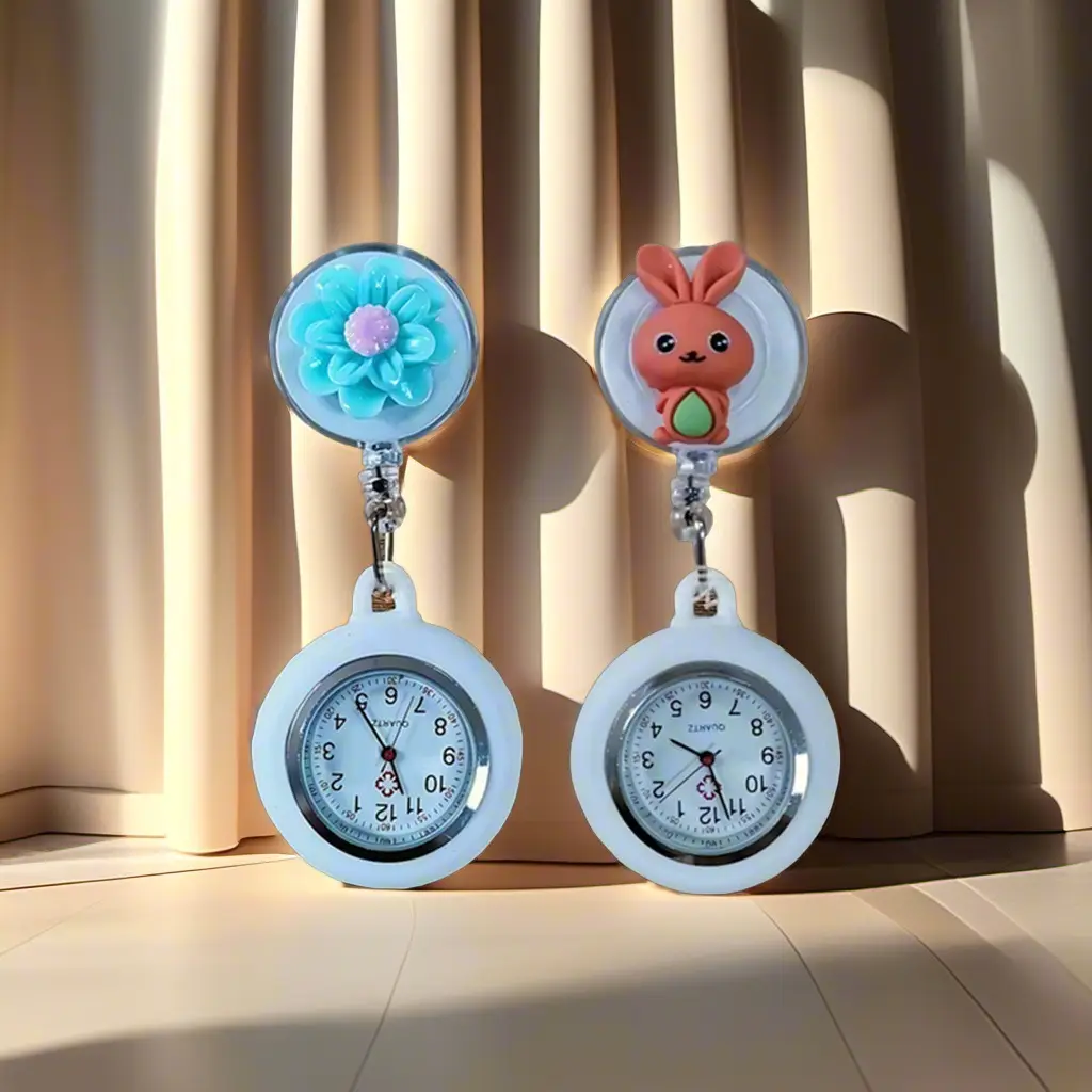 Nurse Pocket Watch Retractable Pull Buckle Source Watch Factory In-Stock Wholesale Hospital Work Badge Gift Watch Dial — feature 5