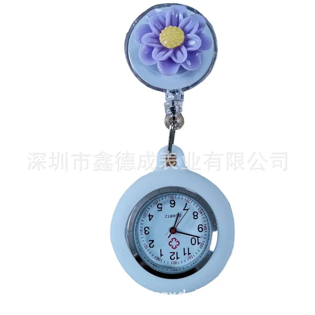 Nurse Pocket Watch Retractable Pull Buckle Source Watch Factory In-Stock Wholesale Hospital Work Badge Gift Watch Dial