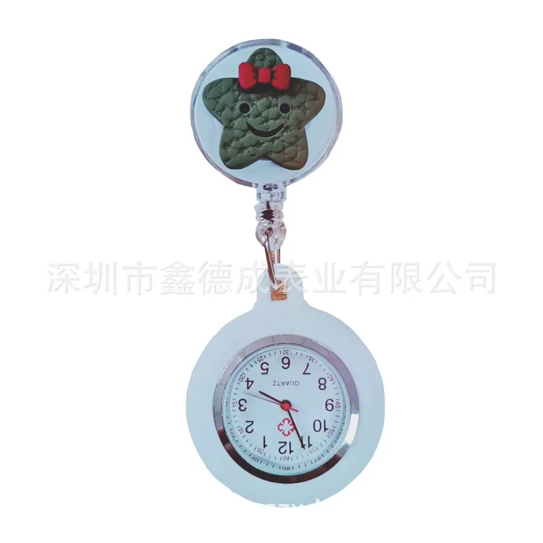 Nurse Pocket Watch Retractable Pull Buckle Source Watch Factory In-Stock Wholesale Hospital Work Badge Gift Watch Dial