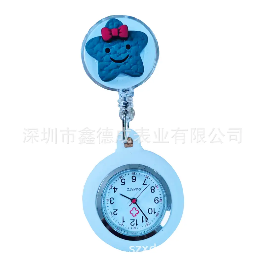 Nurse Pocket Watch Retractable Pull Buckle Source Watch Factory In-Stock Wholesale Hospital Work Badge Gift Watch Dial