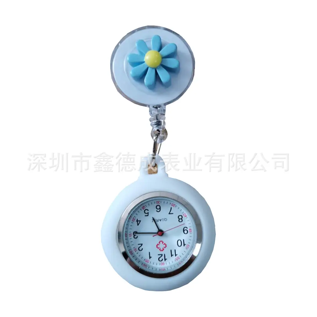 Nurse Pocket Watch Retractable Pull Buckle Source Watch Factory In-Stock Wholesale Hospital Work Badge Gift Watch Dial