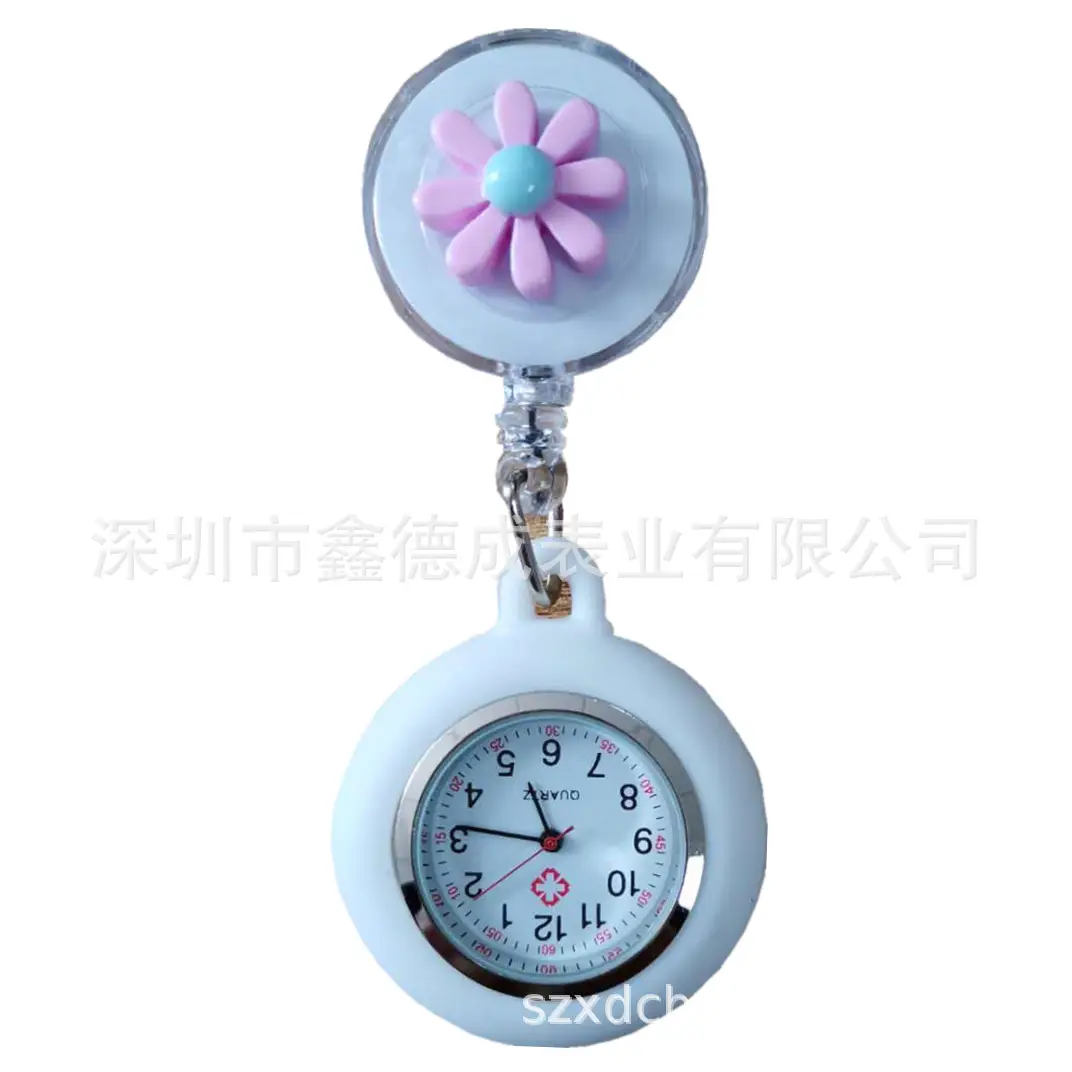 Nurse Pocket Watch Retractable Pull Buckle Source Watch Factory In-Stock Wholesale Hospital Work Badge Gift Watch Dial